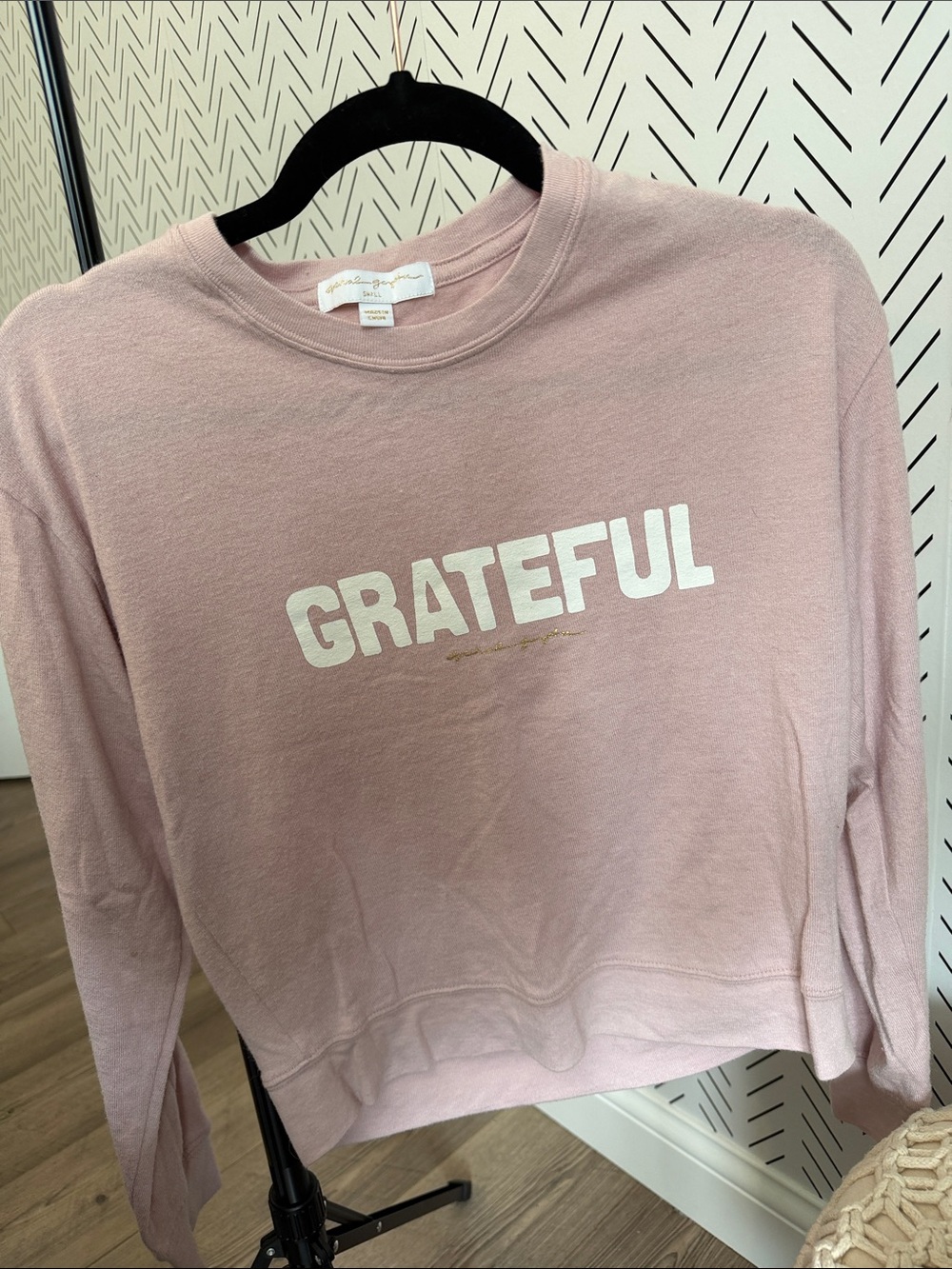 Spiritual Gangster Dusty Pink GRATEFUL Crewneck Sweatshirt